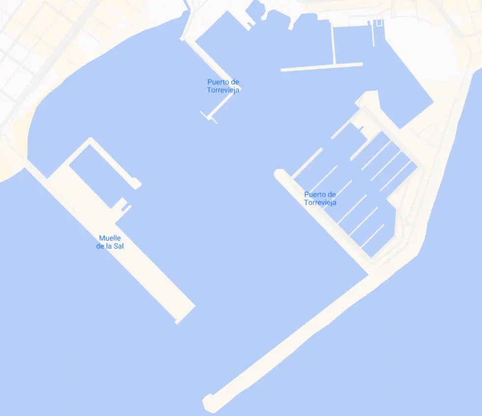 Torrevieja maritime route map